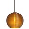 Besa Lighting Kristall 6 Cord Pendant, Amber, Bronze Finish, 1x5W LED 1XT-461582-LED-BR - alternate 1